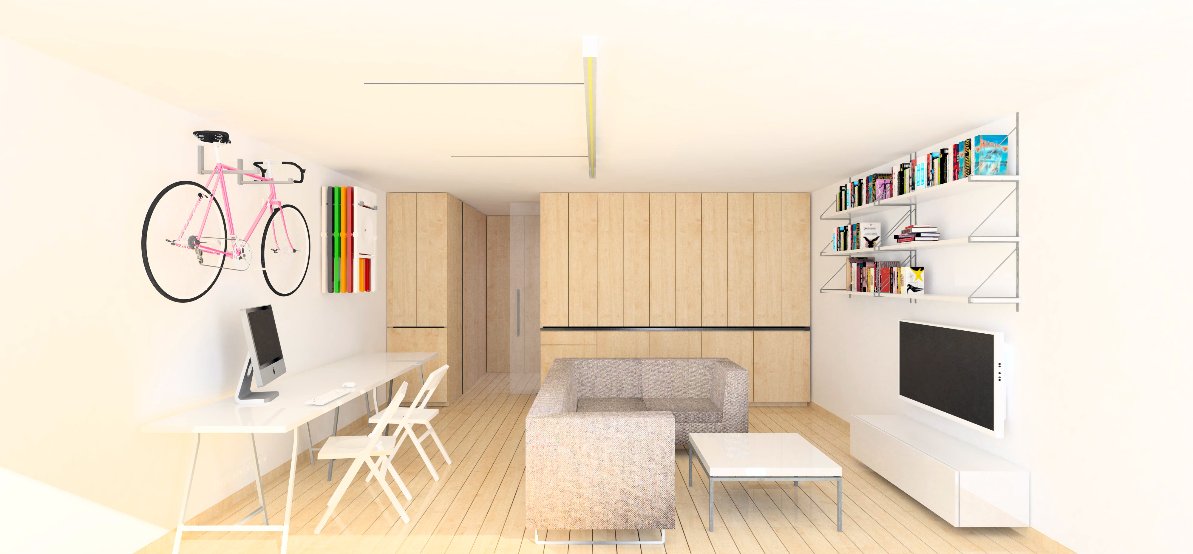 Projekt przebudowy typowej kawalerki z lat 60