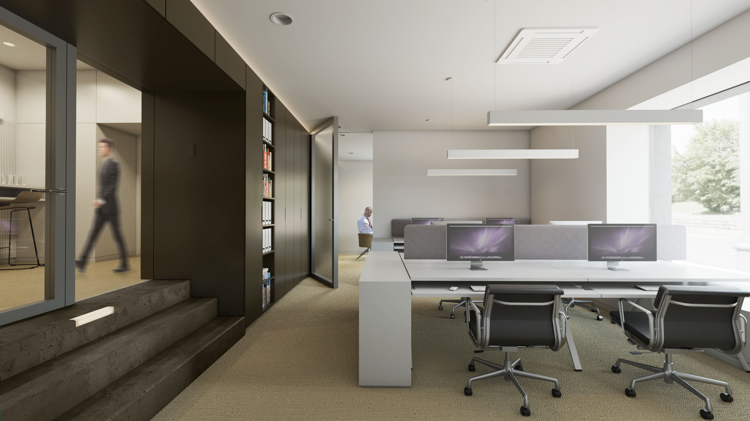split level office